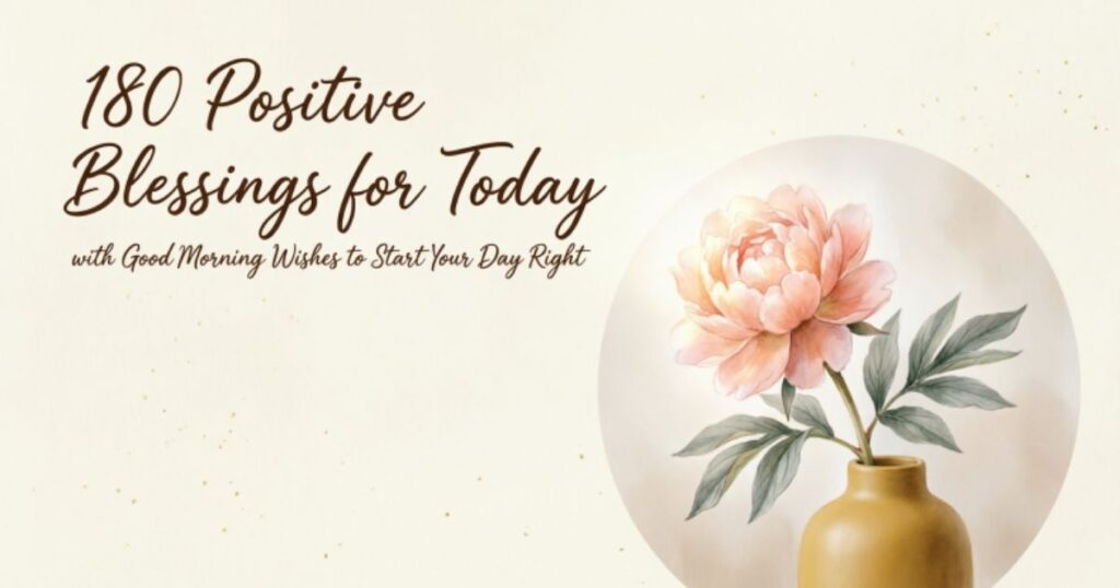 180 Positive Blessings for Today with Good Morning Wishes to Start Your Day Right 