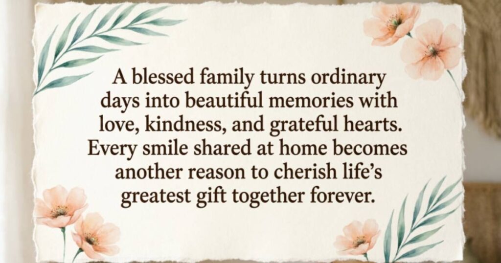 Short Blessed Family Quotes