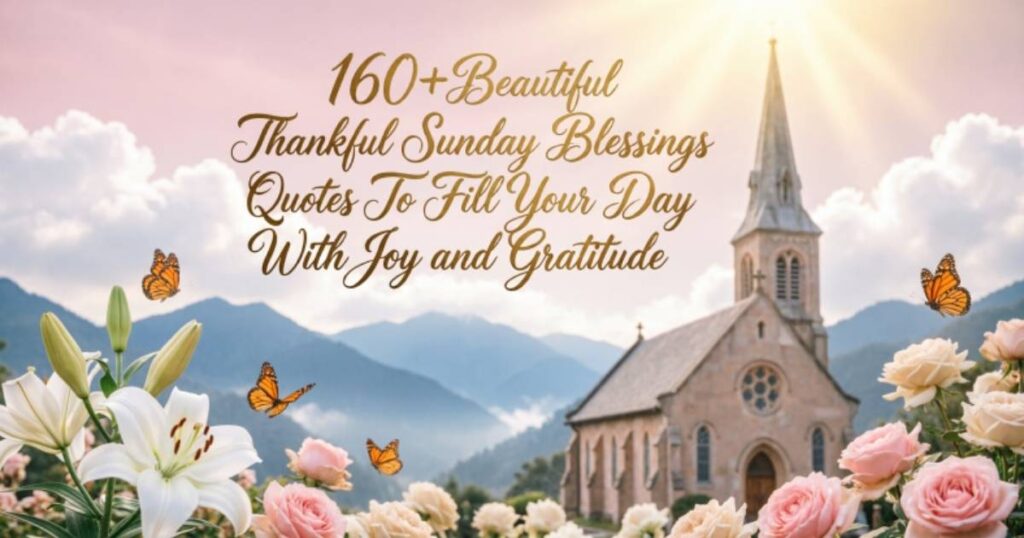 160+Beautiful Thankful Sunday Blessings Quotes To Fill Your Day With Joy and Gratitude 
