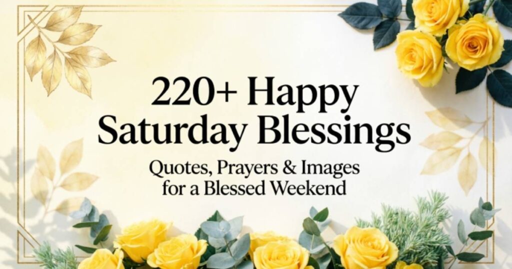 220+ Happy Saturday Blessings Quotes, Prayers & Images for a Blessed Weekend 