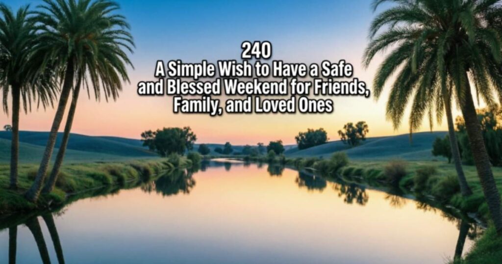 have a safe and blessed weekend