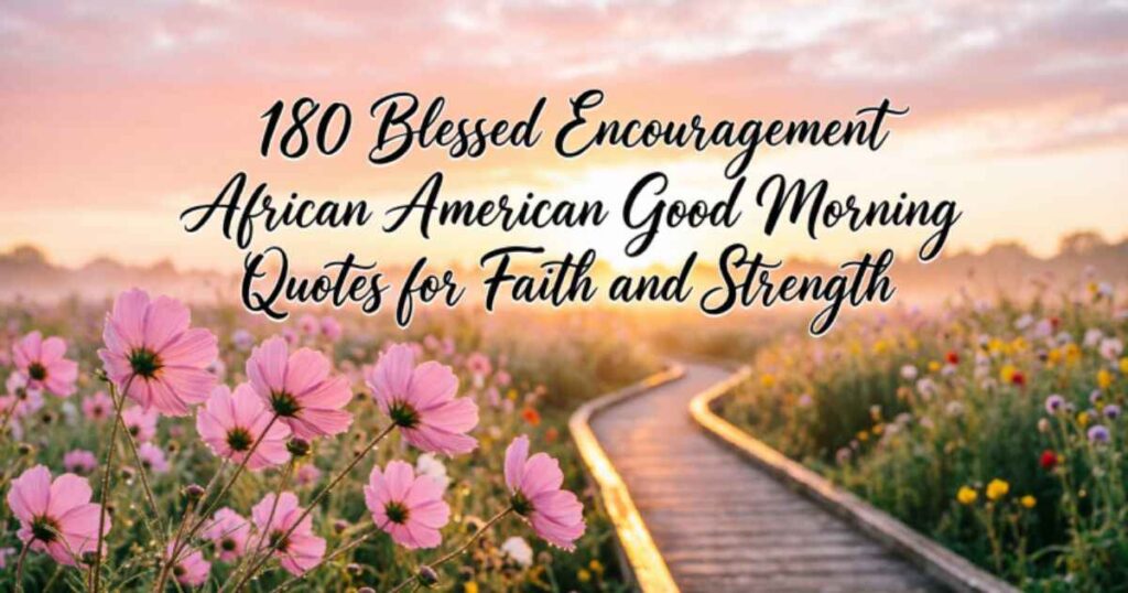 180 Blessed Encouragement African American Good Morning Quotes for Faith and Strength 