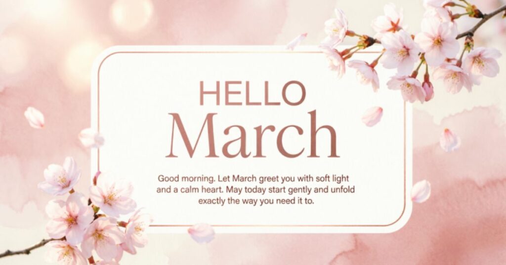 Good Morning March Blessings To Start Each Day Right