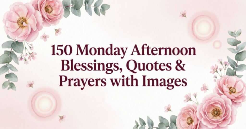 150 Monday Afternoon Blessings, Quotes & Prayers with Images