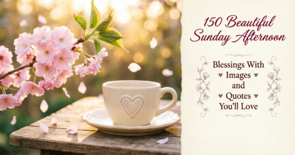150 Beautiful Sunday Afternoon Blessings With Images and Quotes You'll Love 