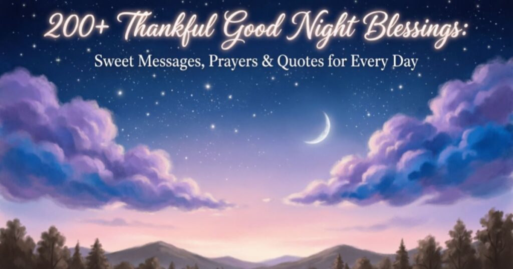 200+ Thankful Good Night Blessings: Sweet Messages, Prayers & Quotes for Every Day 