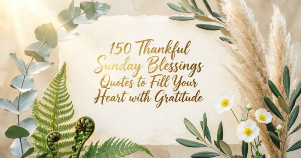150 Thankful Sunday Blessings Quotes to Fill Your Heart with Gratitude 