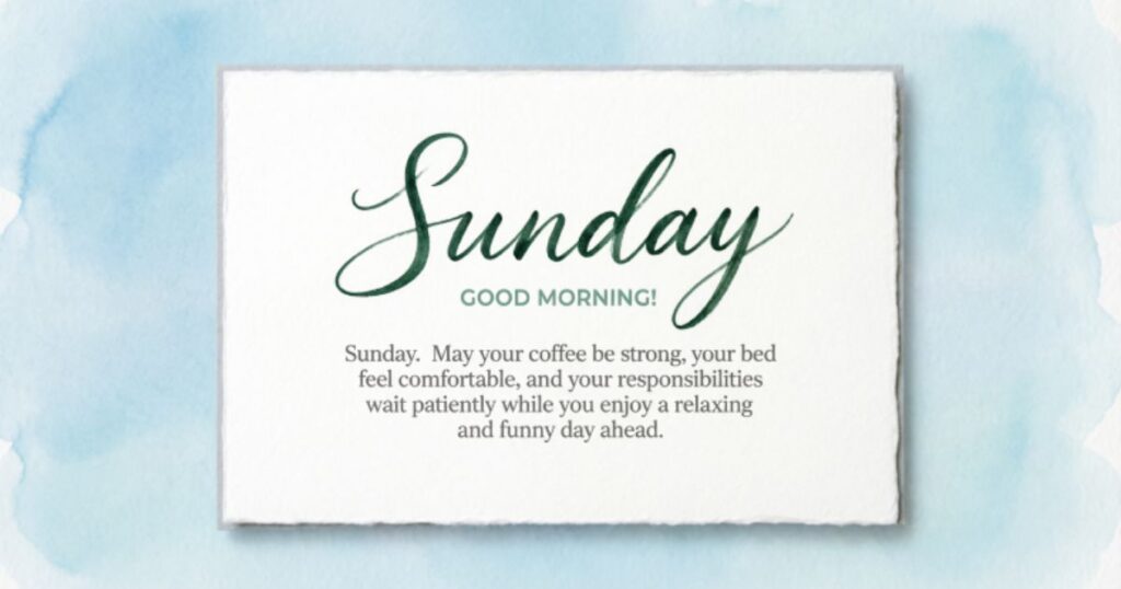 Funny Sunday Morning Messages