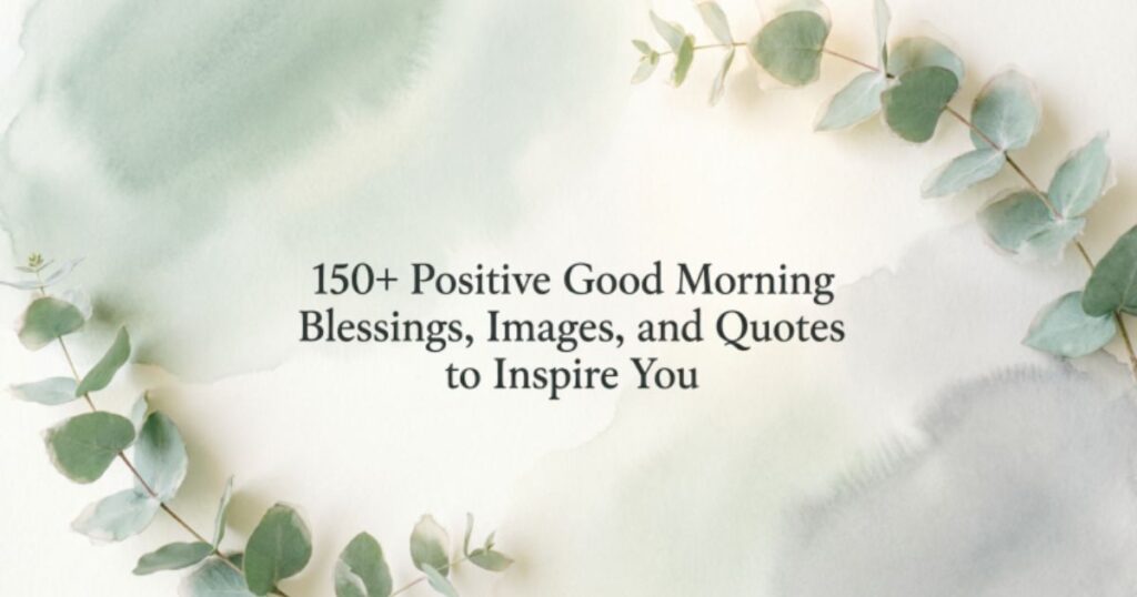 150+ Positive Good Morning Blessings, Images, and Quotes to Inspire You 