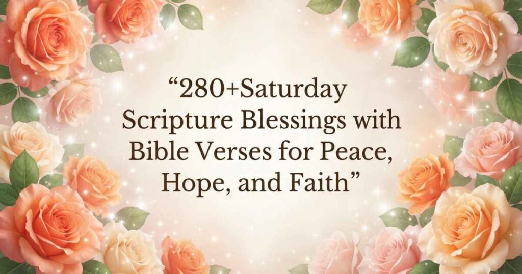 280+Saturday Scripture Blessings with Bible Verses for Peace, Hope, and Faith