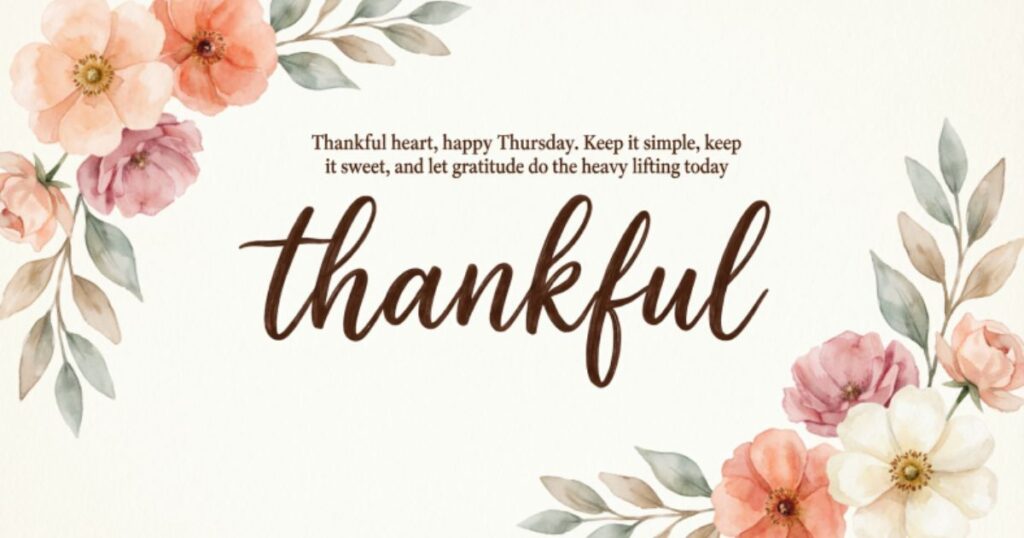 CUTE AND SHORT THANKFUL THURSDAY QUOTES